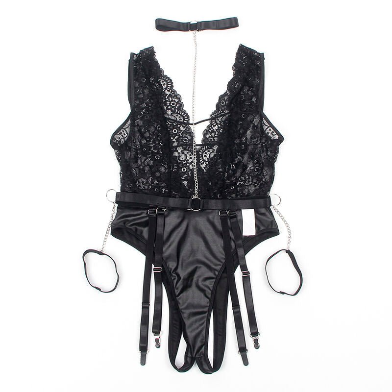 SUBBLIME - 954390 BODY SEXY CON CINTURA REGGICALZE NERO L/XL - SUBBLIME BODYSTOCKINGS - Intimo per le occasioni speciali | The Game Lingerie