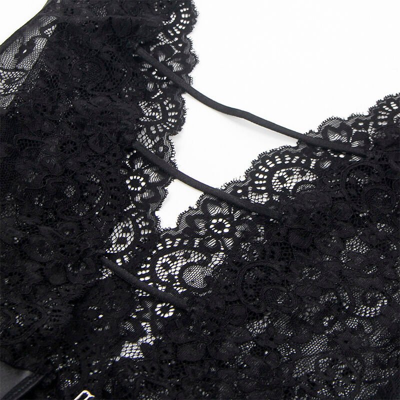 SUBBLIME - 954390 BODY SEXY CON CINTURA REGGICALZE NERO L/XL - SUBBLIME BODYSTOCKINGS - Intimo per le occasioni speciali | The Game Lingerie