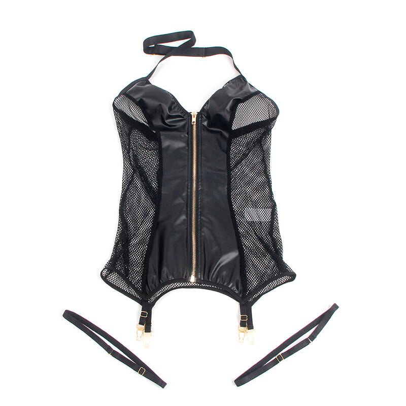 SUBBLIME - 954444 ABITO SEXY IN RETE PELLE NERO S/M - SUBBLIME DRESSES - Intimo per le occasioni speciali | The Game Lingerie