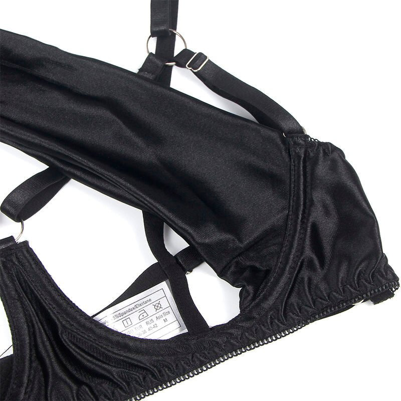 SUBBLIME - 955199 COMPLETO REGGISENO CON FIOCCO NERO REGOLABILE S/M - SUBBLIME SETS - Intimo per le occasioni speciali | The Game Lingerie