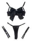 SUBBLIME - 955205 COMPLETO REGGISENO CON FIOCCO NERO REGOLABILE L/XL - SUBBLIME SETS - Intimo per le occasioni speciali | The Game Lingerie