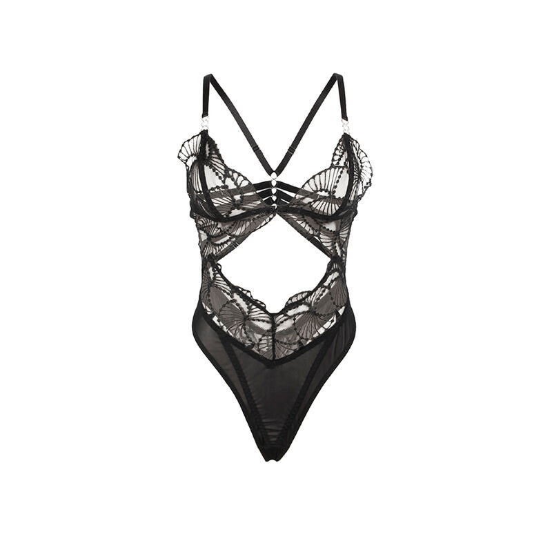 SUBBLIME - 955212 BODY TRASPARENTE CON PIZZO NERO CAVATO S/M - SUBBLIME BODIES - Intimo per le occasioni speciali | The Game Lingerie