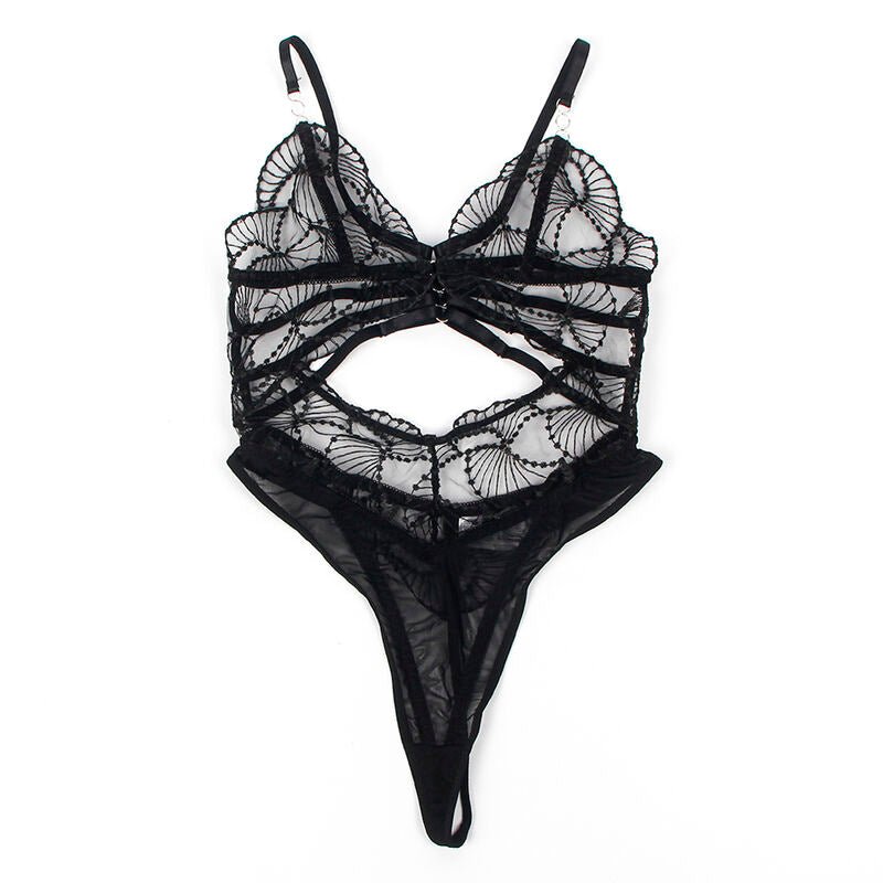 SUBBLIME - 955212 BODY TRASPARENTE CON PIZZO NERO CAVATO S/M - SUBBLIME BODIES - Intimo per le occasioni speciali | The Game Lingerie