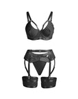 SUBBLIME - 955243 REGGISENO BONDAGE NERO CON GIARRETTIERA L/XL - SUBBLIME SETS - Intimo per le occasioni speciali | The Game Lingerie