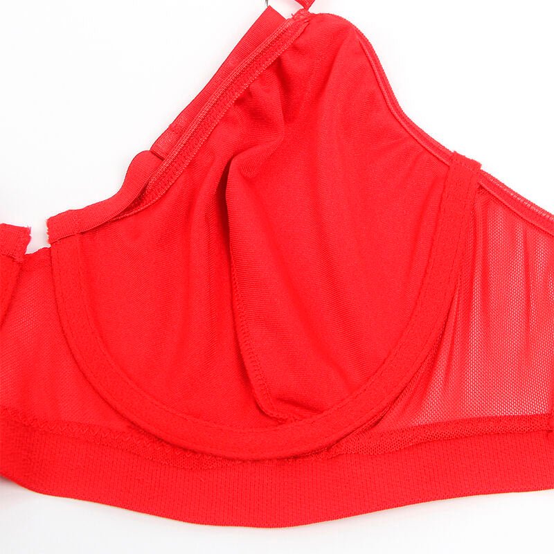 SUBBLIME - 955267 REGGISENO BONDAGE ROSSO CON GIARRETTIERA L/XL - SUBBLIME SETS - Intimo per le occasioni speciali | The Game Lingerie