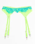 SUBBLIME - 955328 COMPLETO REGGISENO CON PIZZO E LINEE GIARRETRICI VERDE E BLU L/XL - SUBBLIME SETS - Intimo per le occasioni speciali | The Game Lingerie