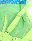 SUBBLIME - 955328 COMPLETO REGGISENO CON PIZZO E LINEE GIARRETRICI VERDE E BLU L/XL - SUBBLIME SETS - Intimo per le occasioni speciali | The Game Lingerie