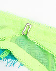 SUBBLIME - 955328 COMPLETO REGGISENO CON PIZZO E LINEE GIARRETRICI VERDE E BLU L/XL - SUBBLIME SETS - Intimo per le occasioni speciali | The Game Lingerie