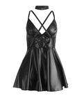 SUBBLIME - 955380 ABITO CON SPALLINE IN PELLE NERA L/XL - SUBBLIME DRESSES - Intimo per le occasioni speciali | The Game Lingerie