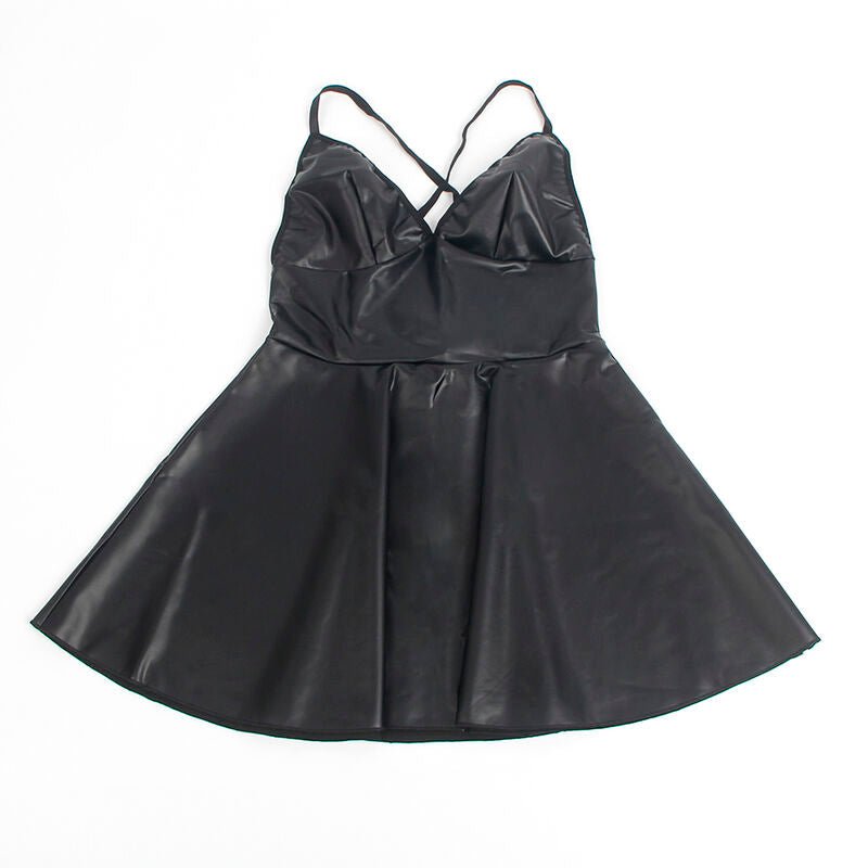 SUBBLIME - 955380 ABITO CON SPALLINE IN PELLE NERA L/XL - SUBBLIME DRESSES - Intimo per le occasioni speciali | The Game Lingerie