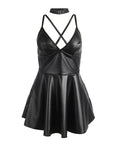 SUBBLIME - 955380 ABITO CON SPALLINE IN PELLE NERA L/XL - SUBBLIME DRESSES - Intimo per le occasioni speciali | The Game Lingerie