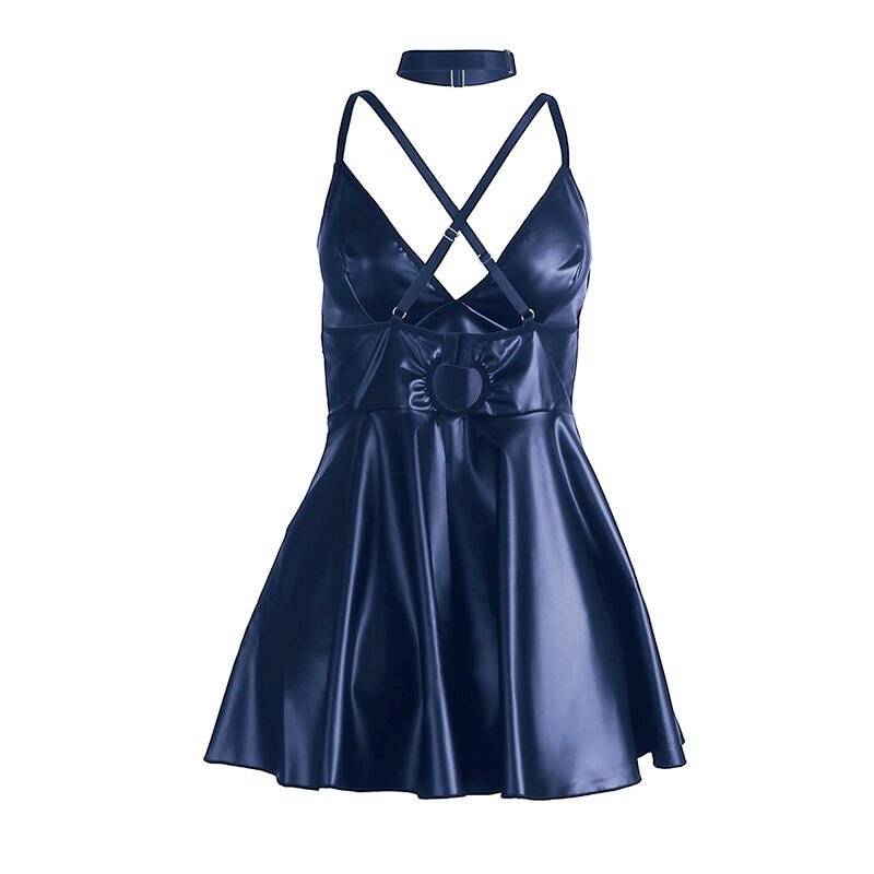 SUBBLIME - 955427 ABITO CON SPALLINE IN PELLE BLU L/XL - SUBBLIME DRESSES - Intimo per le occasioni speciali | The Game Lingerie