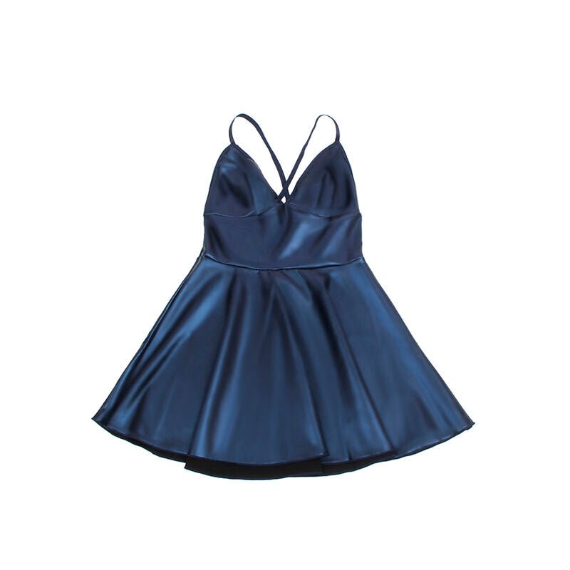 SUBBLIME - 955427 ABITO CON SPALLINE IN PELLE BLU L/XL - SUBBLIME DRESSES - Intimo per le occasioni speciali | The Game Lingerie