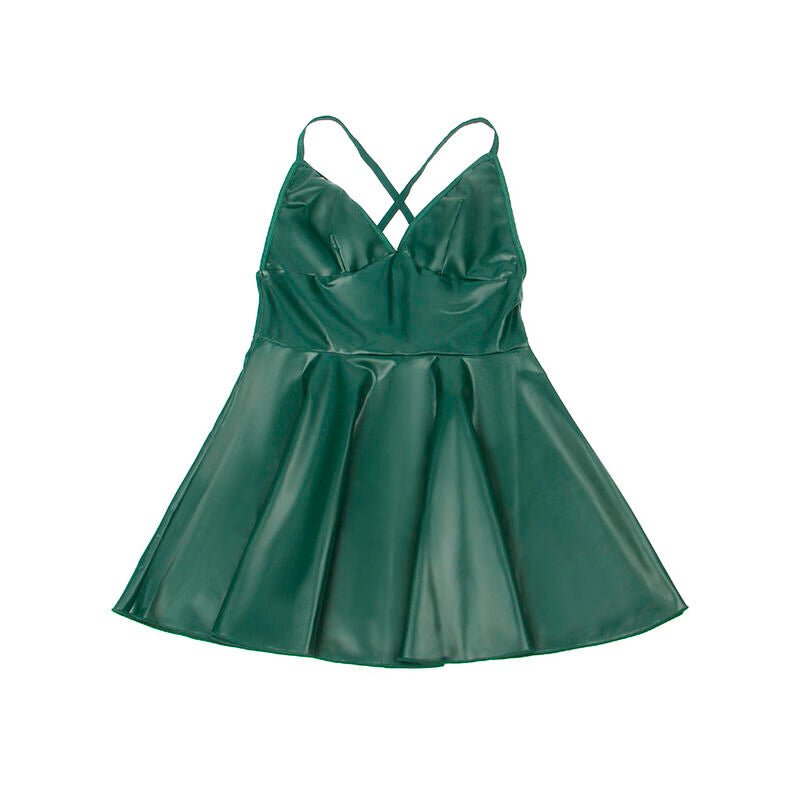 SUBBLIME - 955441 ABITO CON SPALLINE IN PELLE VERDE L/XL - SUBBLIME DRESSES - Intimo per le occasioni speciali | The Game Lingerie
