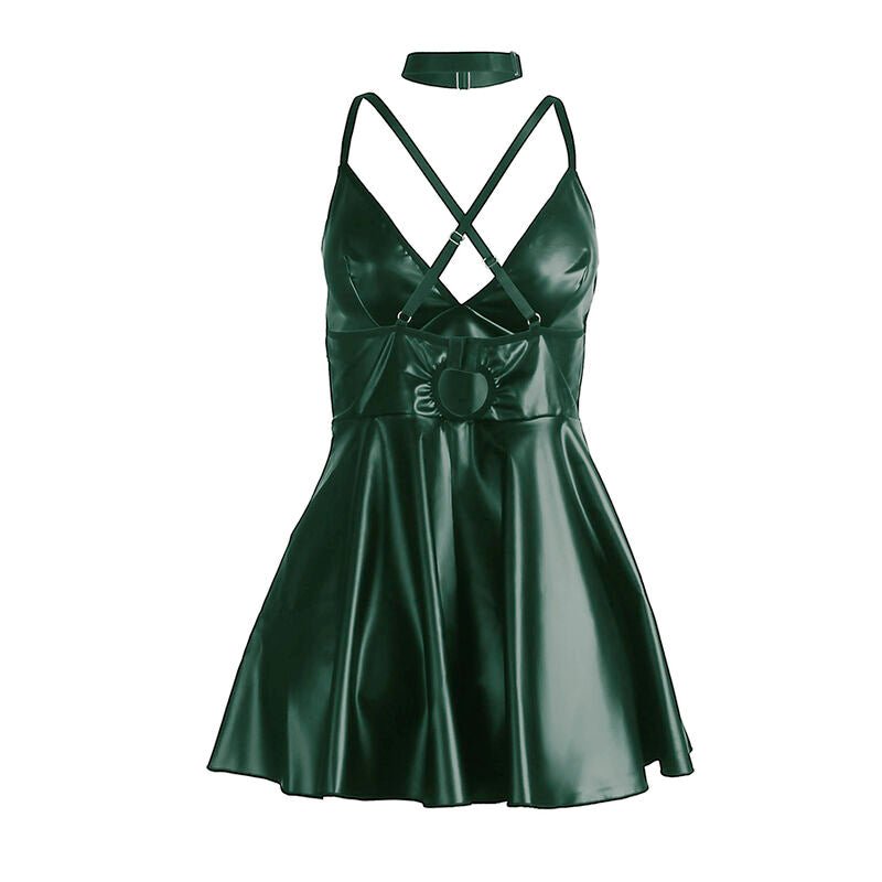 SUBBLIME - 955441 ABITO CON SPALLINE IN PELLE VERDE L/XL - SUBBLIME DRESSES - Intimo per le occasioni speciali | The Game Lingerie