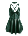 SUBBLIME - 955441 ABITO CON SPALLINE IN PELLE VERDE L/XL - SUBBLIME DRESSES - Intimo per le occasioni speciali | The Game Lingerie