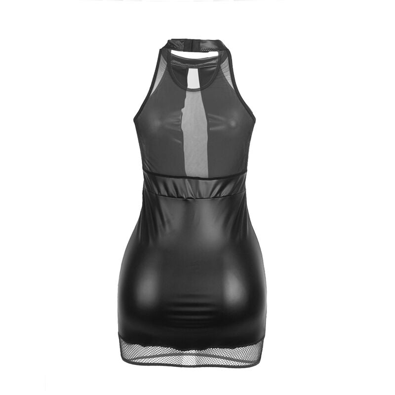 SUBBLIME - 955489 ABITO CON SCOLLO ALTO E TRASPARENZE NERO L/XL - SUBBLIME DRESSES - Intimo per le occasioni speciali | The Game Lingerie