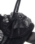 SUBBLIME - 955496 BODY IN PIZZO CON FIOCCHI E GIARRETTIERE NERO S/M - SUBBLIME BODIES - Intimo per le occasioni speciali | The Game Lingerie