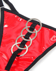 SUBBLIME - 955540 REGGISENO IN VERNICE ROSSA CON CERNIERA E REGGISENO A RETINO L/XL - SUBBLIME SETS - Intimo per le occasioni speciali | The Game Lingerie