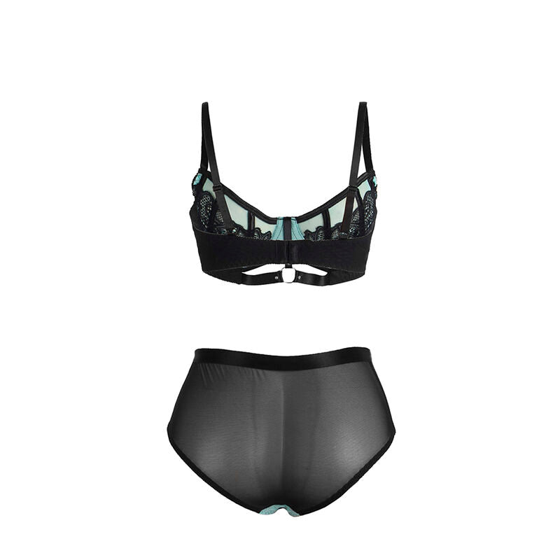 SUBBLIME - 955557 SET REGGISENO IN VERNICE VERDE CON CERNIERA S/M - SUBBLIME SETS - Intimo per le occasioni speciali | The Game Lingerie