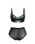 SUBBLIME - 955564 REGGISENO IN VERNICE VERDE CON CERNIERA IN RETE L/XL - SUBBLIME SETS - Intimo per le occasioni speciali | The Game Lingerie