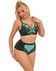 SUBBLIME - 955564 REGGISENO IN VERNICE VERDE CON CERNIERA IN RETE L/XL - SUBBLIME SETS - Intimo per le occasioni speciali | The Game Lingerie