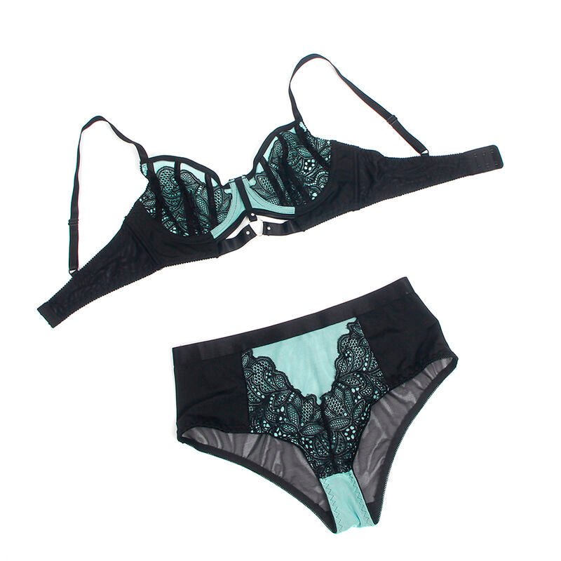 SUBBLIME - 955564 REGGISENO IN VERNICE VERDE CON CERNIERA IN RETE L/XL - SUBBLIME SETS - Intimo per le occasioni speciali | The Game Lingerie