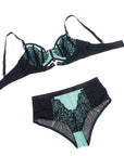 SUBBLIME - 955564 REGGISENO IN VERNICE VERDE CON CERNIERA IN RETE L/XL - SUBBLIME SETS - Intimo per le occasioni speciali | The Game Lingerie