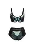 SUBBLIME - 955564 REGGISENO IN VERNICE VERDE CON CERNIERA IN RETE L/XL - SUBBLIME SETS - Intimo per le occasioni speciali | The Game Lingerie