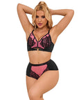 SUBBLIME - 955588 SET REGGISENO IN VERNICE ROSA CON CERNIERA IN RETE L/XL - SUBBLIME SETS - Intimo per le occasioni speciali | The Game Lingerie