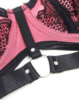 SUBBLIME - 955588 SET REGGISENO IN VERNICE ROSA CON CERNIERA IN RETE L/XL - SUBBLIME SETS - Intimo per le occasioni speciali | The Game Lingerie
