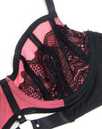 SUBBLIME - 955588 SET REGGISENO IN VERNICE ROSA CON CERNIERA IN RETE L/XL - SUBBLIME SETS - Intimo per le occasioni speciali | The Game Lingerie