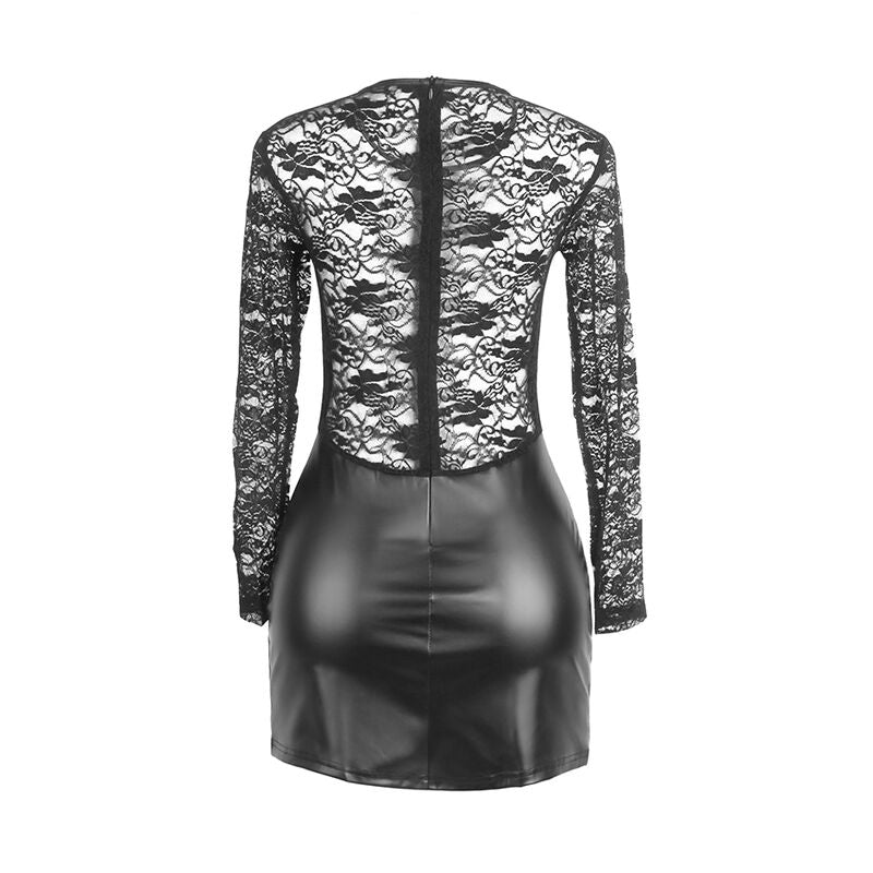SUBBLIME - 955601 ABITO MANICA LUNGA CON PIZZO NERO L/XL - SUBBLIME DRESSES - Intimo per le occasioni speciali | The Game Lingerie