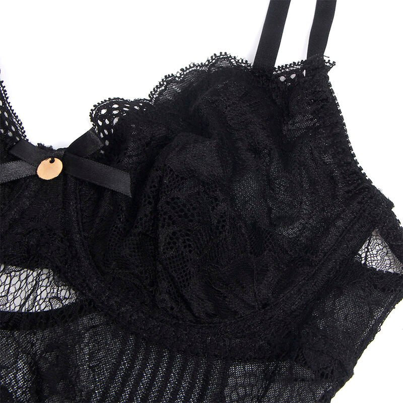 SUBBLIME - 955625 BODY IN PIZZO CON CHIUSURA INFERIORE NERO L/XL - SUBBLIME BODIES - Intimo per le occasioni speciali | The Game Lingerie
