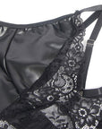 SUBBLIME - 957537 ABITO IN PELLE CON PIZZO FLOREALE NERO L/XL - SUBBLIME DRESSES - Intimo per le occasioni speciali | The Game Lingerie