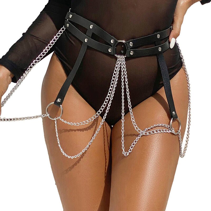 SUBBLIME - ANELLO IN PELLE CATENA ??CINTURA NERA TAGLIA UNICA - SUBBLIME FETISH - Intimo per le occasioni speciali | The Game Lingerie
