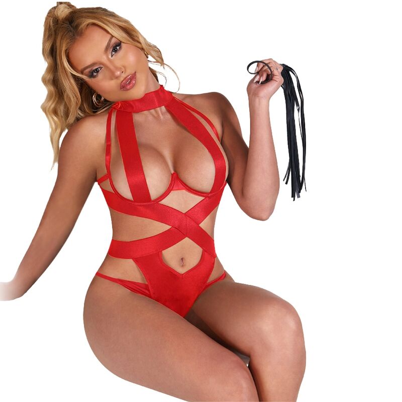 SUBBLIME - BODY SEXY CAVEZZA CON IMBRACATURA ROSSO S/M - SUBBLIME BODIES - Intimo per le occasioni speciali | The Game Lingerie