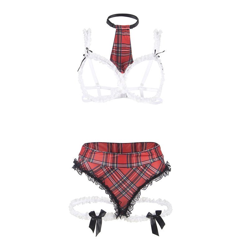 SUBBLIME - COSTUME SEXY DA SCUOLA CON REGGISENO L/XL - SUBBLIME COSTUMES - Intimo per le occasioni speciali | The Game Lingerie