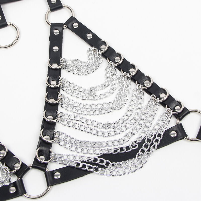 SUBBLIME - IMBRAGATURA REGGISENO E COLLANA CON CATENE TAGLIA UNICA - SUBBLIME FETISH - Intimo per le occasioni speciali | The Game Lingerie