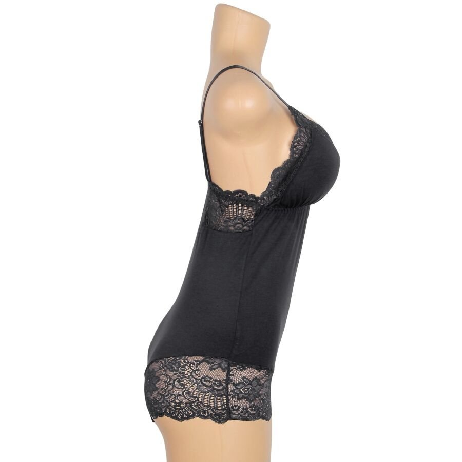 SUBBLIME - ORSACCHIOTTO CON DETTAGLI IN PIZZO FLOREALE NERO L/XL - SUBBLIME BODIES - Intimo per le occasioni speciali | The Game Lingerie