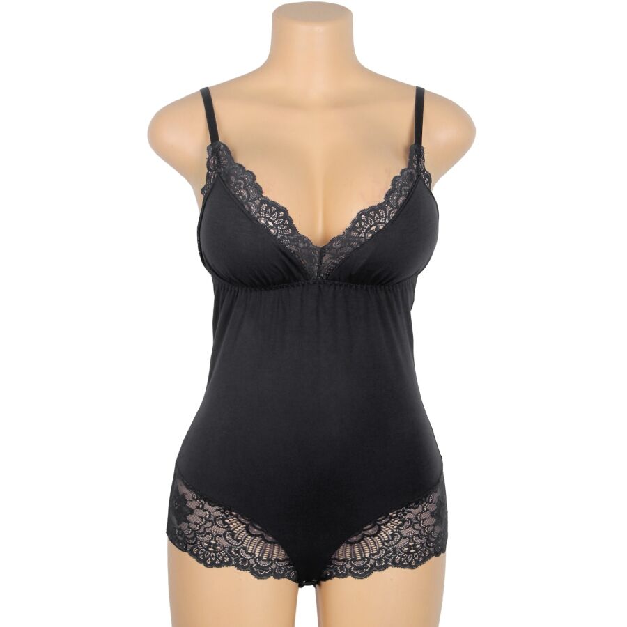 SUBBLIME - ORSACCHIOTTO CON DETTAGLI IN PIZZO FLOREALE NERO L/XL - SUBBLIME BODIES - Intimo per le occasioni speciali | The Game Lingerie