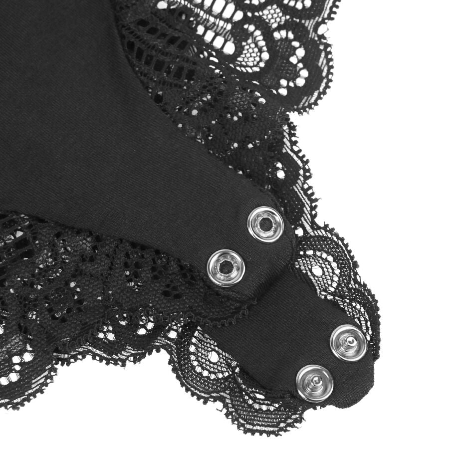 SUBBLIME - ORSACCHIOTTO CON DETTAGLI IN PIZZO FLOREALE NERO L/XL - SUBBLIME BODIES - Intimo per le occasioni speciali | The Game Lingerie
