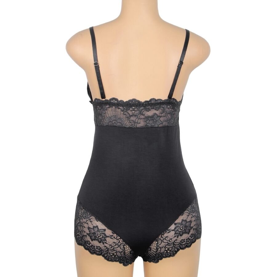 SUBBLIME - ORSACCHIOTTO CON DETTAGLI IN PIZZO FLOREALE NERO L/XL - SUBBLIME BODIES - Intimo per le occasioni speciali | The Game Lingerie