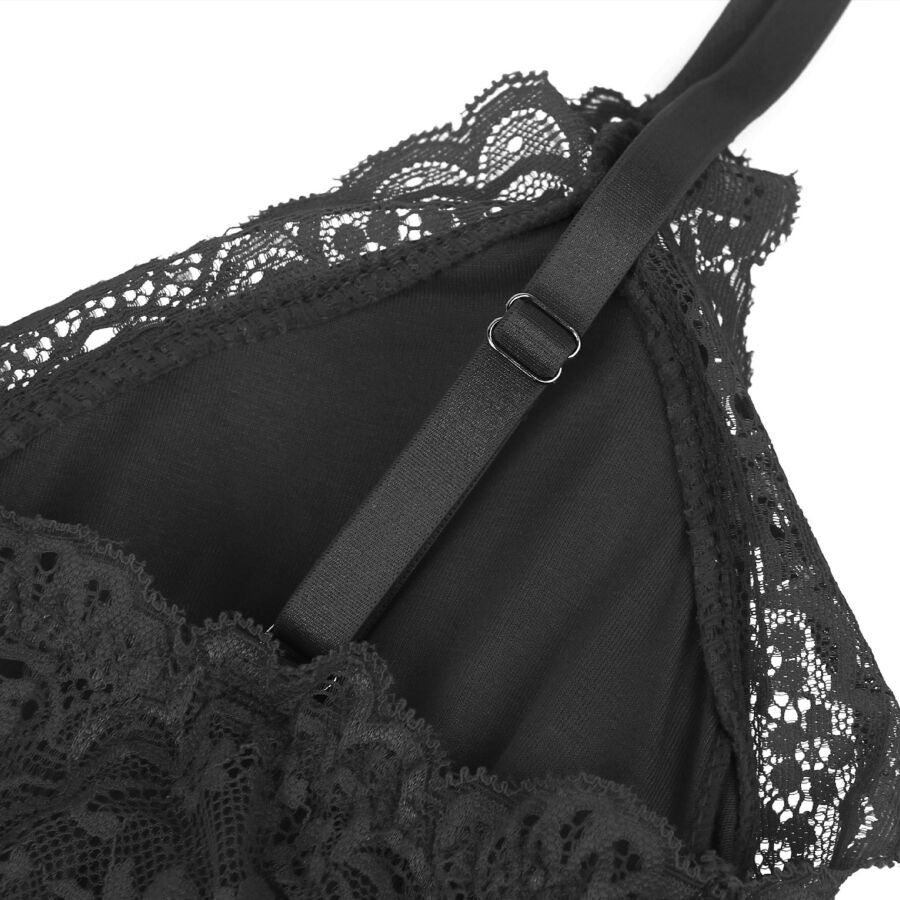 SUBBLIME - ORSACCHIOTTO CON DETTAGLI IN PIZZO FLOREALE NERO S/M - SUBBLIME BODIES - Intimo per le occasioni speciali | The Game Lingerie