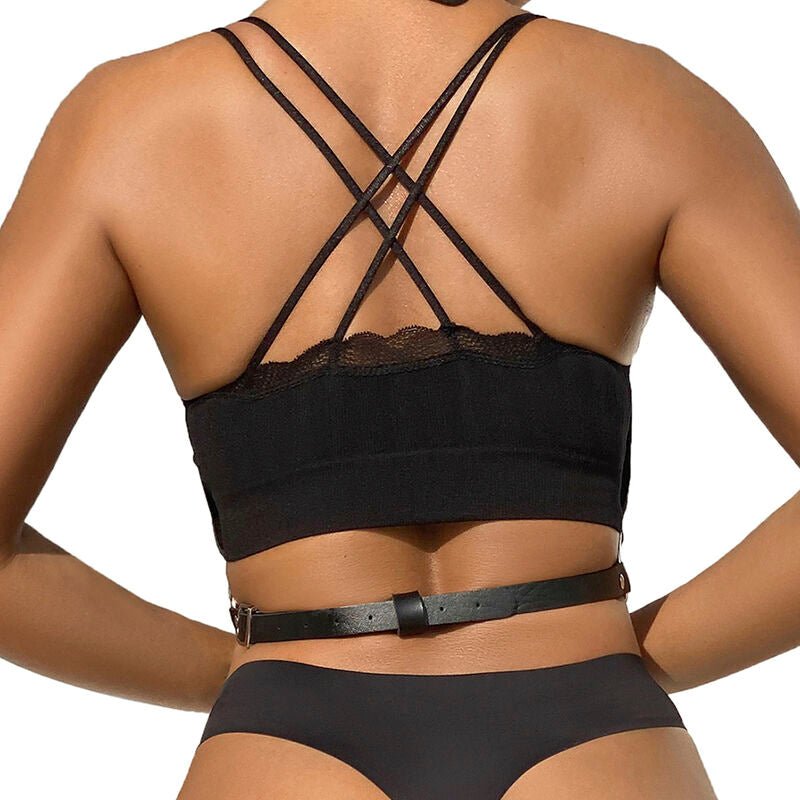 SUBBLIME - PETTORALE CATENE IN PELLE NERA TAGLIA UNICA - SUBBLIME FETISH - Intimo per le occasioni speciali | The Game Lingerie