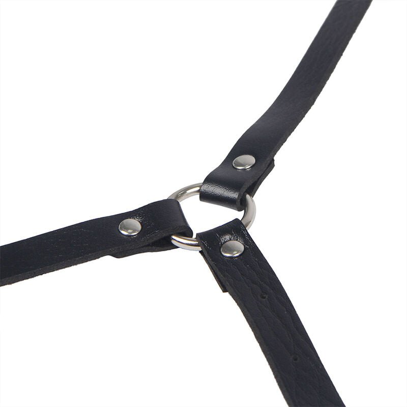 SUBBLIME - PETTORINA IN CUOIO NERA TAGLIA UNICA - SUBBLIME FETISH - Intimo per le occasioni speciali | The Game Lingerie