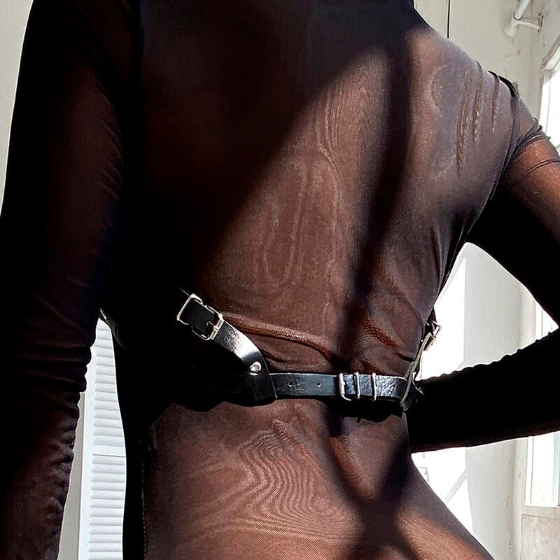 SUBBLIME - PETTORINA IN PELLE NERA TAGLIA UNICA - SUBBLIME FETISH - Intimo per le occasioni speciali | The Game Lingerie