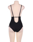 SUBBLIME - QUEEN PLUS TEDDY CON TRASPARENTI E FRANGE NERE - SUBBLIME QUEEN PLUS SIZE - Intimo per le occasioni speciali | The Game Lingerie
