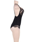 SUBBLIME - QUEEN PLUS TEDDY CON TRASPARENTI E FRANGE NERE - SUBBLIME QUEEN PLUS SIZE - Intimo per le occasioni speciali | The Game Lingerie