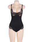 SUBBLIME - QUEEN PLUS TEDDY CON TRASPARENTI E FRANGE NERE - SUBBLIME QUEEN PLUS SIZE - Intimo per le occasioni speciali | The Game Lingerie